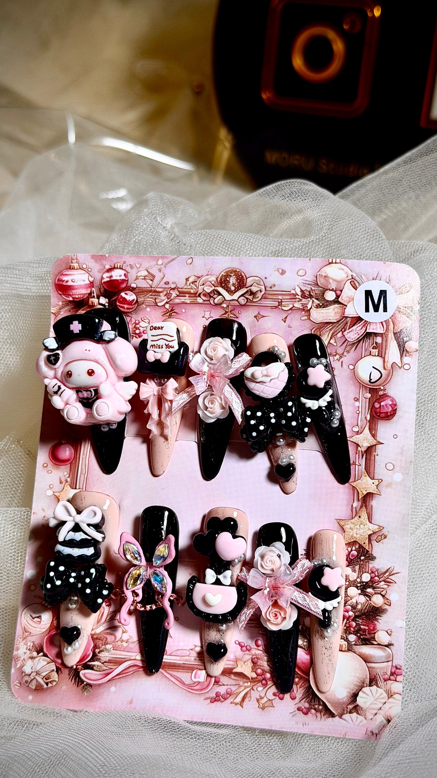 Hello Kitty Pink Luxury Nails