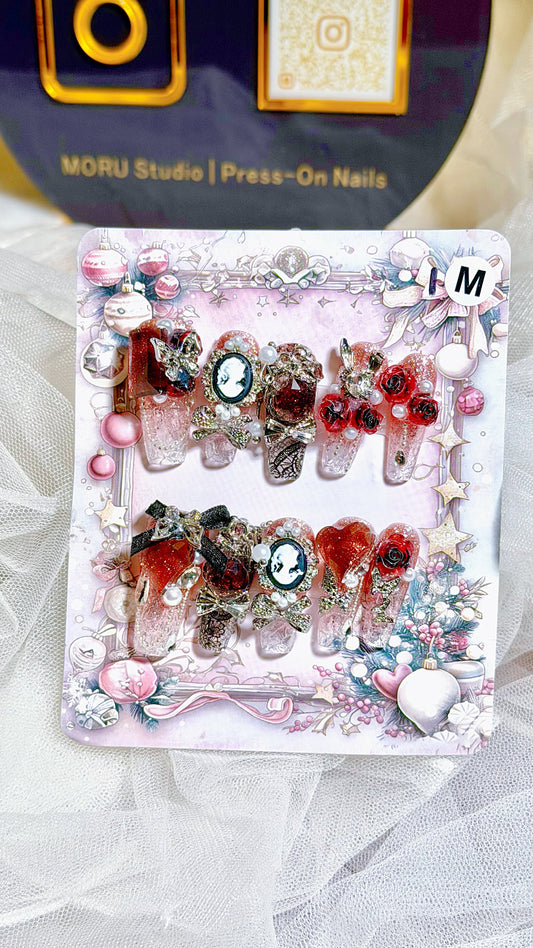 MORU Studio Crimson Doll Press On Nails