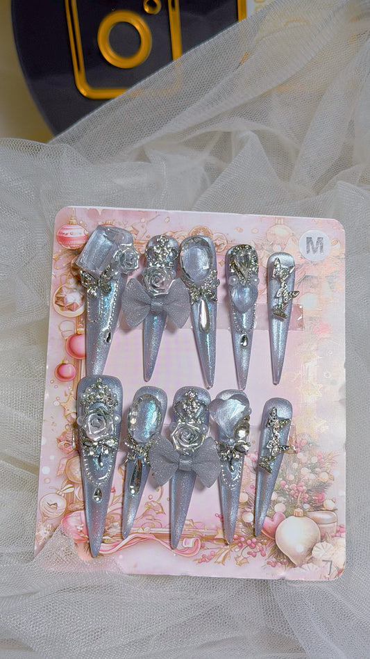 Glacier Rose Luxe Press-On Nails