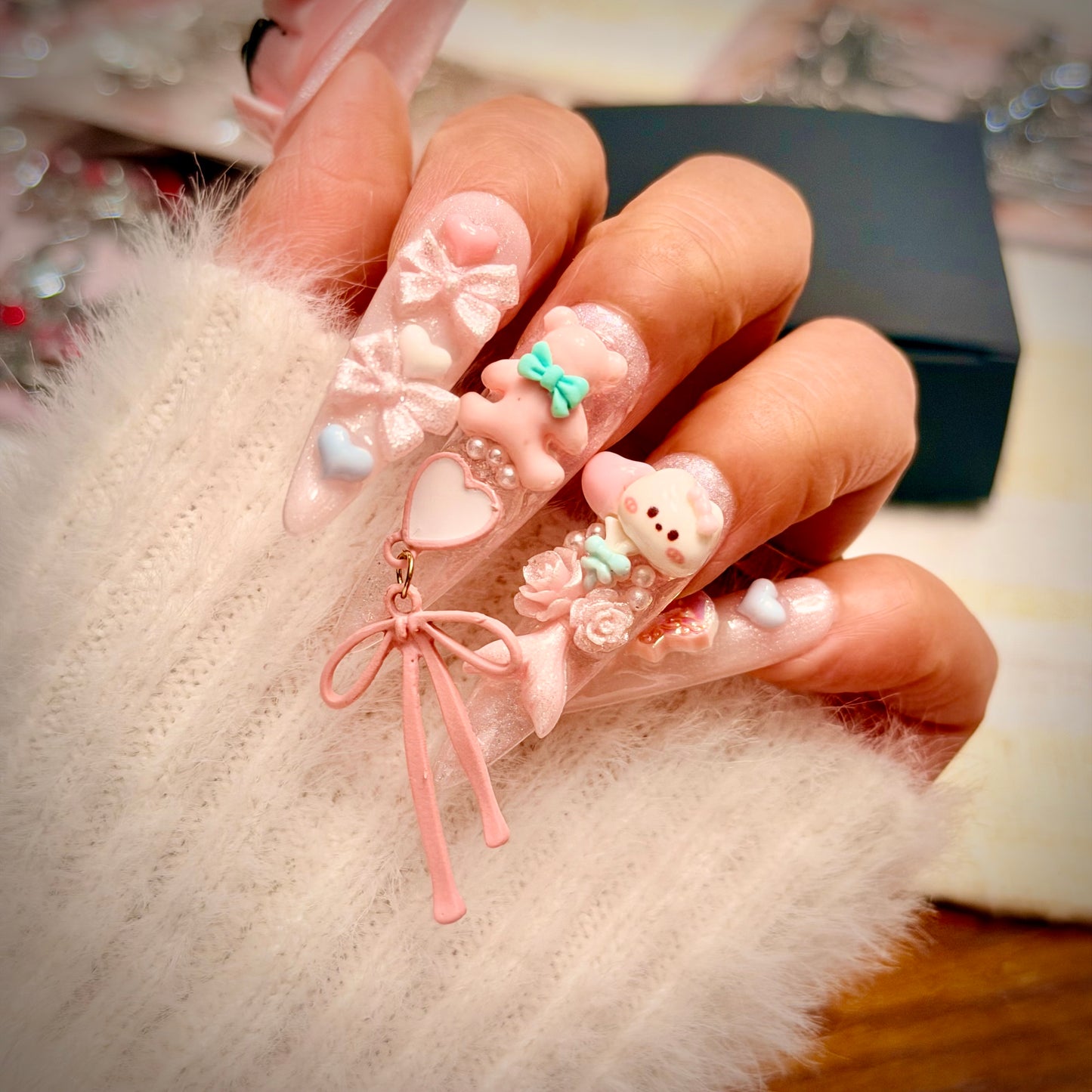 Hello Kitty Pink Luxury Nails