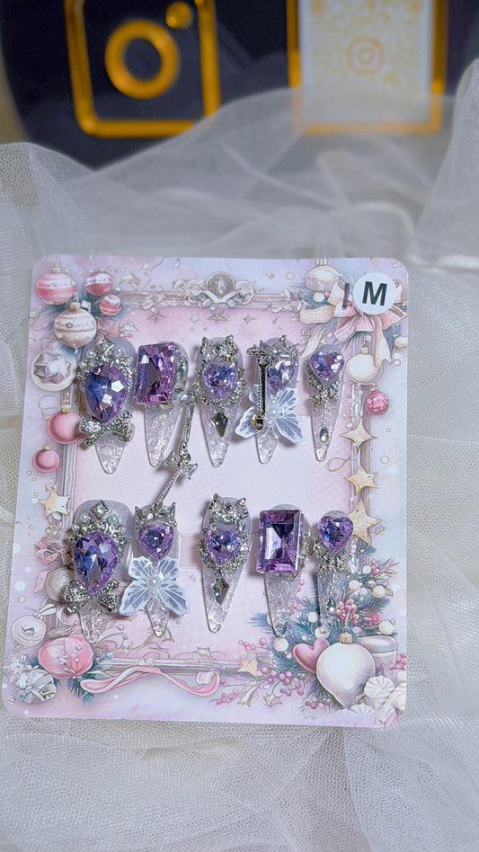 Amethyst Butterfly Luxe Press-On Nails