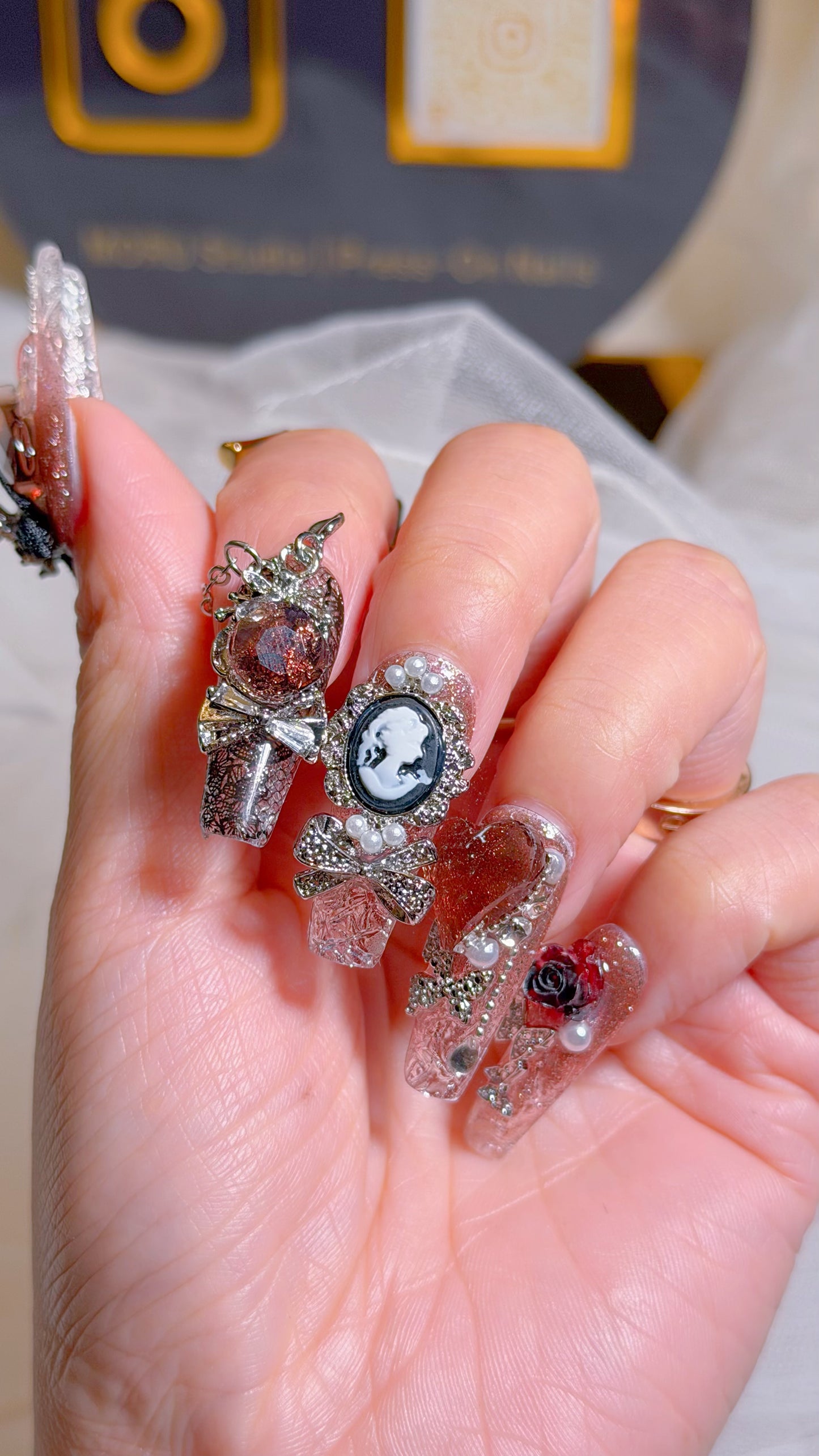 MORU Studio Crimson Doll Press On Nails