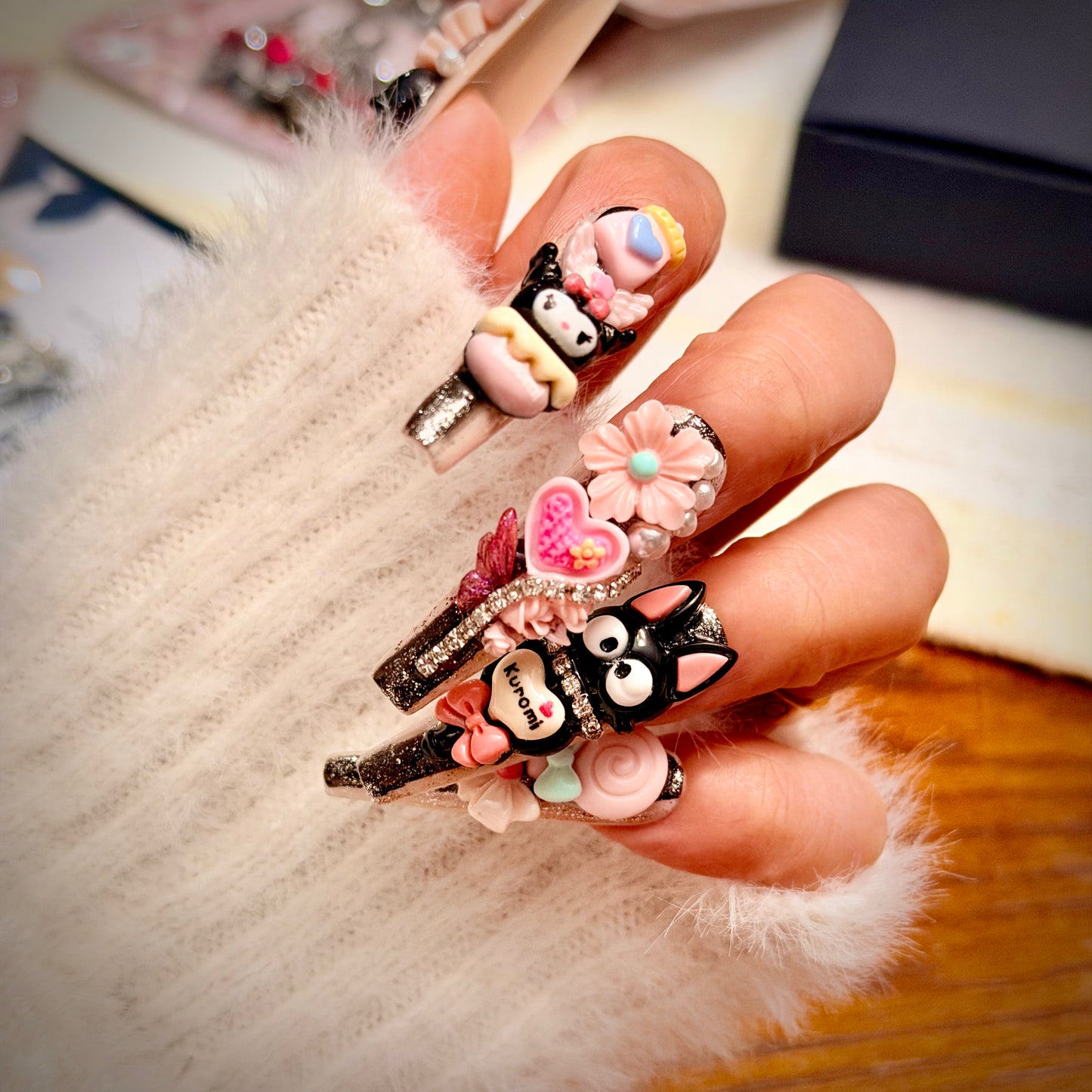 Hello Kitty Pink Luxury Nails