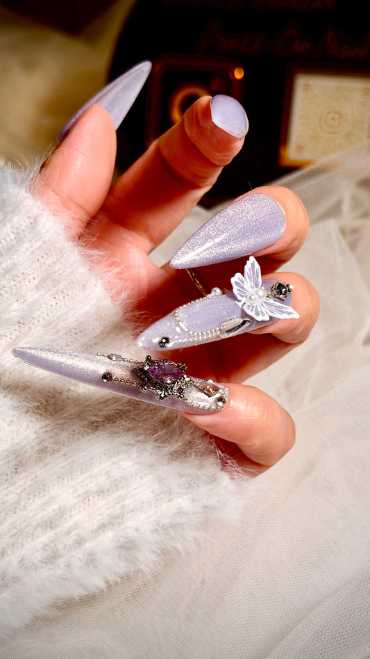 MORU Studio Ice Butterfly Crystal Nails