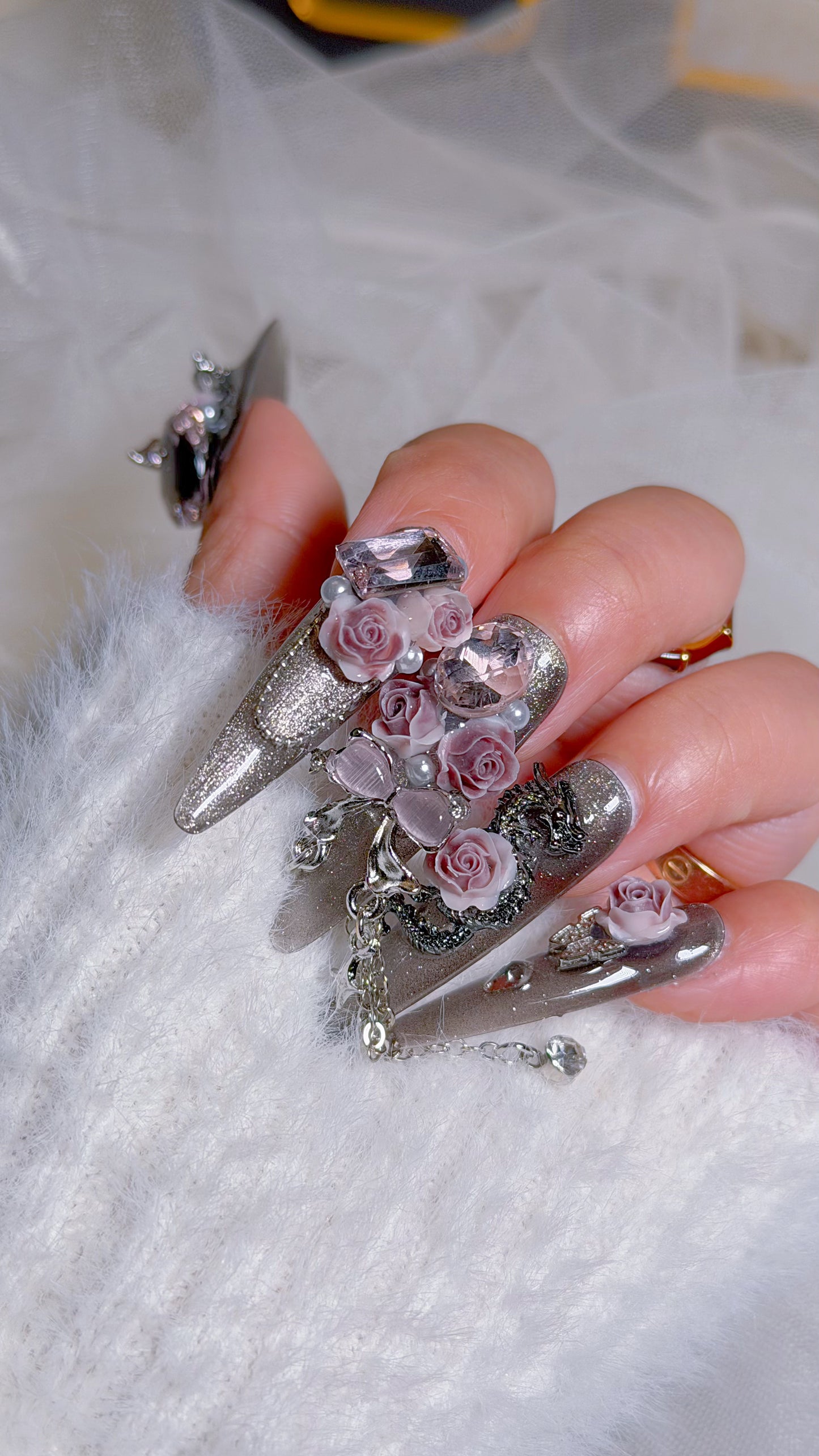Midnight Rose Luxe Press-On Nails