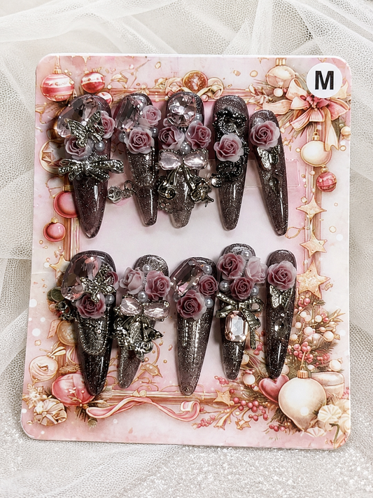 Midnight Rose Luxe Press-On Nails