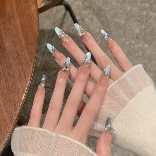 Ice Crystal Princess Press-On Nails M